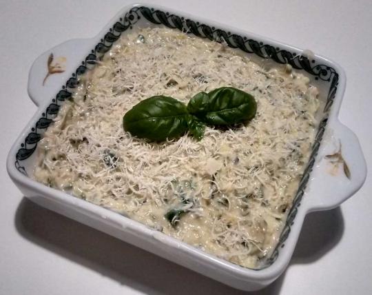 Tortino di zucchine, basilico e ricotta